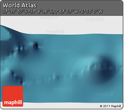 Satellite 3D Map of the Area around 37° 23' 54" S, 3° 19' 30" W
