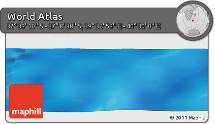 Physical Panoramic Map of the Area around 37° 23' 54" S, 40° 1' 29" E