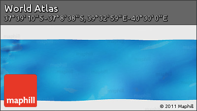 Physical Panoramic Map of the Area around 37° 23' 54" S, 40° 1' 29" E