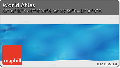 Physical Panoramic Map of the Area around 37° 23' 54" S, 40° 1' 29" E