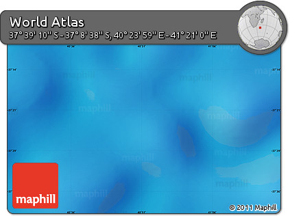 Physical Map of the Area around 37° 23' 54" S, 40° 52' 30" E