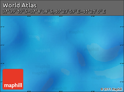 Physical Map of the Area around 37° 23' 54" S, 40° 52' 30" E