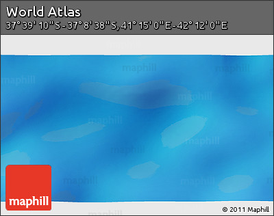 Physical 3D Map of the Area around 37° 23' 54" S, 41° 43' 30" E