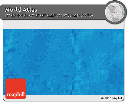 Physical 3D Map of the Area around 37° 23' 54" S, 41° 34' 30" W