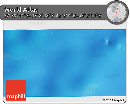 Physical 3D Map of the Area around 37° 23' 54" S, 42° 34' 30" E