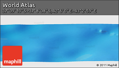 Physical Panoramic Map of the Area around 37° 23' 54" S, 42° 34' 30" E