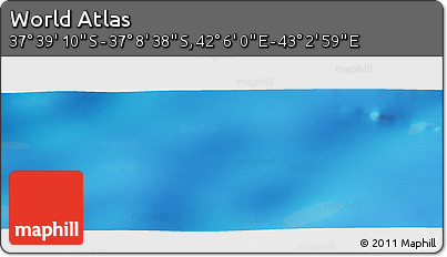 Physical Panoramic Map of the Area around 37° 23' 54" S, 42° 34' 30" E