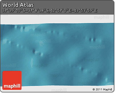 Satellite 3D Map of the Area around 37° 23' 54" S, 43° 25' 29" E