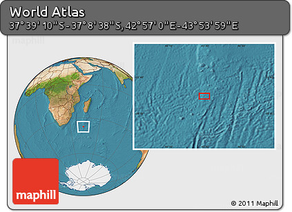 Satellite Location Map of the Area around 37° 23' 54" S, 43° 25' 29" E