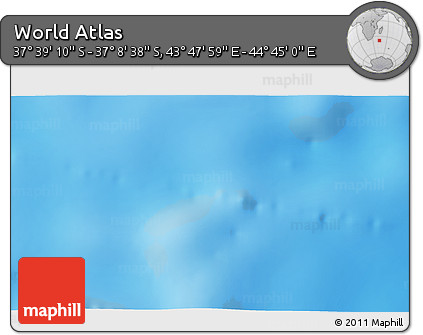 Physical 3D Map of the Area around 37° 23' 54" S, 44° 16' 29" E