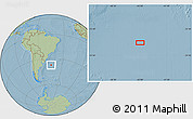 Savanna Style Location Map of the area around 37° 23' 54" S, 44° 58' 30" W, hill shading
