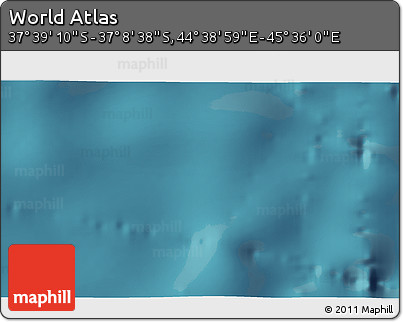 Satellite 3D Map of the Area around 37° 23' 54" S, 45° 7' 30" E