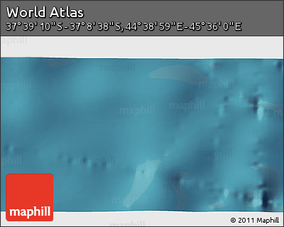Satellite 3D Map of the Area around 37° 23' 54" S, 45° 7' 30" E