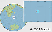 Savanna Style Location Map of the area around 37° 23' 54" S, 45° 7' 30" E