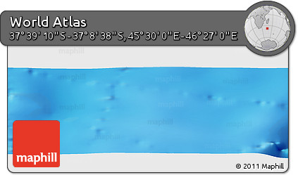 Physical Panoramic Map of the Area around 37° 23' 54" S, 45° 58' 30" E