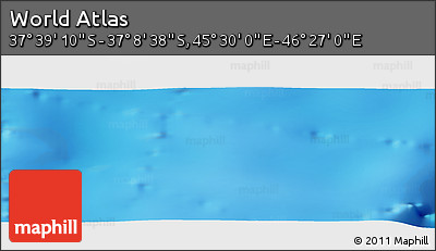 Physical Panoramic Map of the Area around 37° 23' 54" S, 45° 58' 30" E