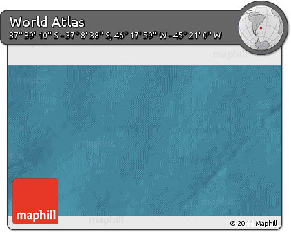 Satellite 3D Map of the Area around 37° 23' 54" S, 45° 49' 30" W