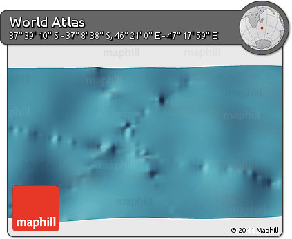 Satellite 3D Map of the Area around 37° 23' 54" S, 46° 49' 30" E