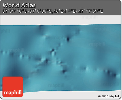 Satellite 3D Map of the Area around 37° 23' 54" S, 46° 49' 30" E