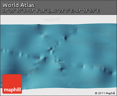 Satellite 3D Map of the Area around 37° 23' 54" S, 46° 49' 30" E