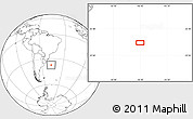 Blank Location Map of the area around 37° 23' 54" S, 46° 40' 29" W