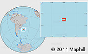 Gray Location Map of the area around 37° 23' 54" S, 46° 40' 29" W