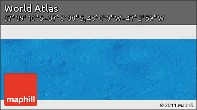 Physical Panoramic Map of the Area around 37° 23' 54" S, 47° 31' 29" W