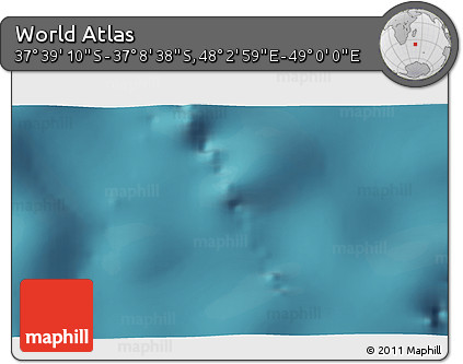 Satellite 3D Map of the Area around 37° 23' 54" S, 48° 31' 29" E