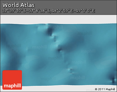 Satellite 3D Map of the Area around 37° 23' 54" S, 48° 31' 29" E