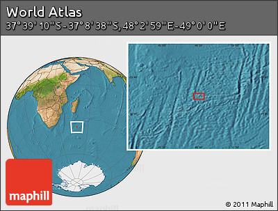Satellite Location Map of the Area around 37° 23' 54" S, 48° 31' 29" E
