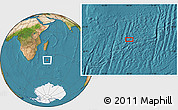 Satellite Location Map of the area around 37° 23' 54" S, 48° 31' 29" E