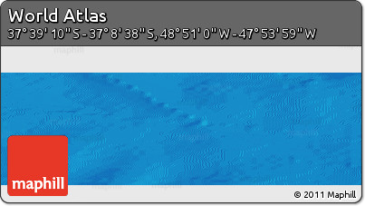 Physical Panoramic Map of the Area around 37° 23' 54" S, 48° 22' 30" W