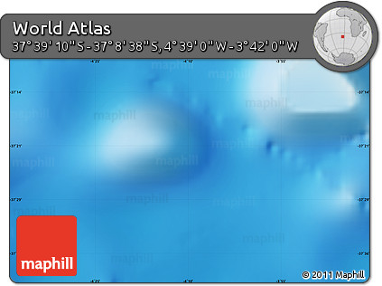 Physical Map of the Area around 37° 23' 54" S, 4° 10' 30" W