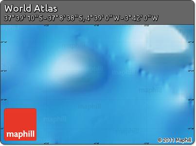 Physical Map of the Area around 37° 23' 54" S, 4° 10' 30" W