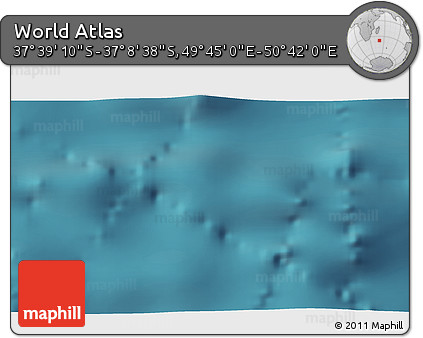 Satellite 3D Map of the Area around 37° 23' 54" S, 50° 13' 30" E