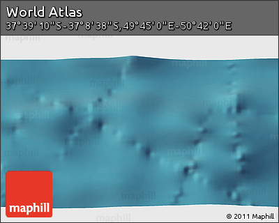 Satellite 3D Map of the Area around 37° 23' 54" S, 50° 13' 30" E