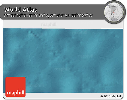 Satellite 3D Map of the Area around 37° 23' 54" S, 52° 37' 30" W