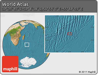 Satellite Location Map of the Area around 37° 23' 54" S, 55° 19' 30" E