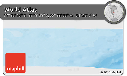 Political Panoramic Map of the Area around 37° 23' 54" S, 55° 10' 29" W