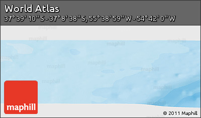 Political Panoramic Map of the Area around 37° 23' 54" S, 55° 10' 29" W