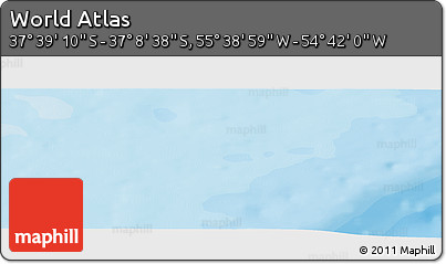 Political Panoramic Map of the Area around 37° 23' 54" S, 55° 10' 29" W