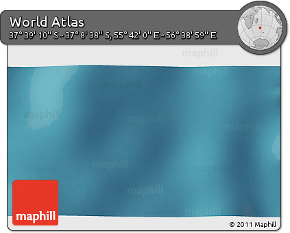 Satellite 3D Map of the Area around 37° 23' 54" S, 56° 10' 29" E