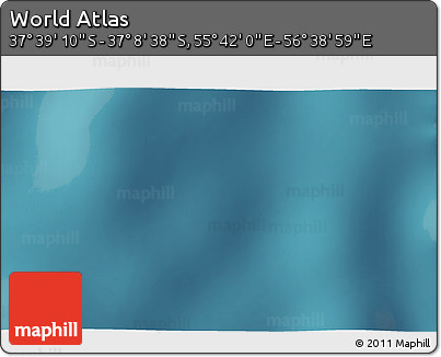 Satellite 3D Map of the Area around 37° 23' 54" S, 56° 10' 29" E