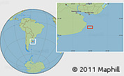 Savanna Style Location Map of the area around 37° 23' 54" S, 56° 1' 29" W