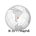 Outline Map of the Area around 37° 23' 54" S, 56° 52' 30" W, rectangular outline