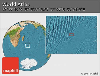 Satellite Location Map of the Area around 37° 23' 54" S, 57° 52' 30" E