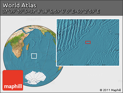 Satellite Location Map of the Area around 37° 23' 54" S, 59° 34' 30" E