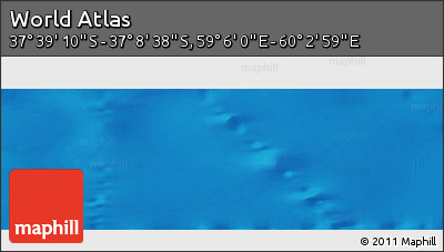 Physical Panoramic Map of the Area around 37° 23' 54" S, 59° 34' 30" E
