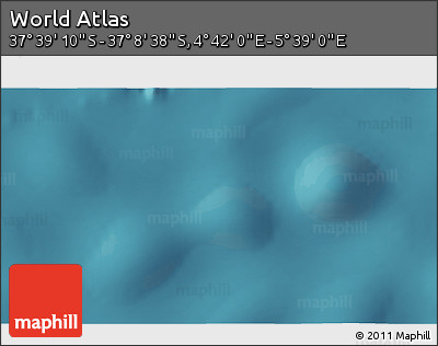 Satellite 3D Map of the Area around 37° 23' 54" S, 5° 10' 30" E