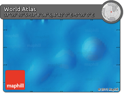 Physical Map of the Area around 37° 23' 54" S, 5° 10' 30" E